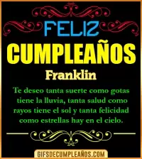 Frases de Cumpleaños Franklin